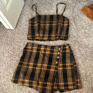 Plaid matching set